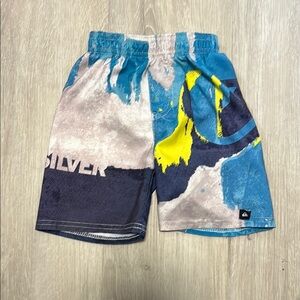 Quiksilver Kids' Blue and Yellow Shorts